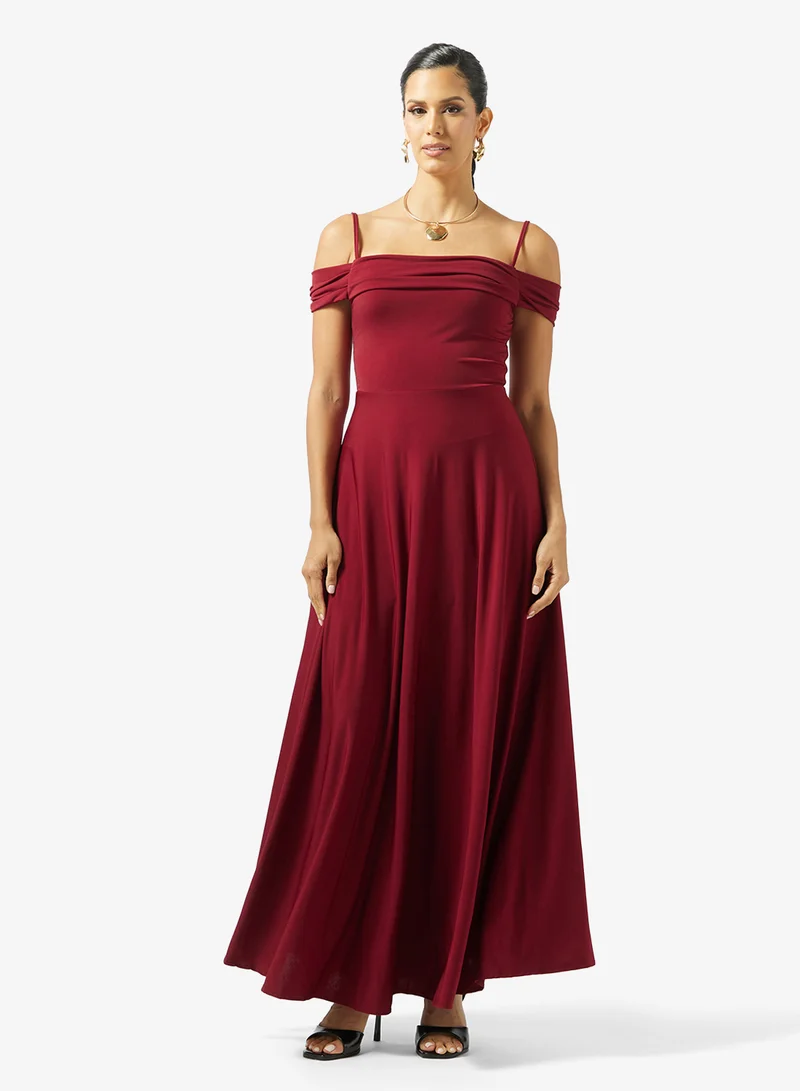 Off Shoulder Dress With Slit